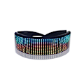 Miniatyrbillede 2 af 5: #Bluetooth 4.0 Programmerbare RGB Fuld Farve Lysende LED Briller USB Genopladelige#