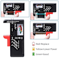 Miniatyrbilde 3 av 5: Universal Batteritester, Digital Batteritester, for AA AAA CD 9V Knappebatterier 1.5V Batterispenningstester