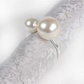 Miniatyrbillede 5 af 5: 6 Metal Servietringe Perle Servietring Elegant Spænde Ring til W