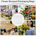 Miniatyrbillede 2 af 3: 100 stk. Transparente Blomsterindpakningsposer Plastik Blomsterbuket Emballageposer