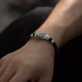Miniatyrbillede 3 af 5: #Par-armbånd med flettet design, karpe, justerbar, sort snor#