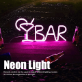 Pikkukuva 1 / 5: Ruusu - Baarikirjain Koriste LED Neon Valomainos