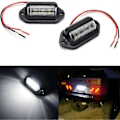 Miniatyrbillede 3 af 5: 4 stk. 12V 6 Smd Led Ekstern Nummerplade Lys Vandtæt Nummerplade Lampe Baglygte Til Bil