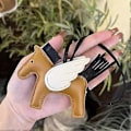 Miniatyrbild 2 av 4: Vegan Läder Väskberlocker Handväska Berlocker för Handväskor Y2k Tillbehör Söta Nyckelringar för Kvinnor