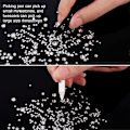 Miniatyrbillede 3 af 5: 2000 Styk Flade Bagside Ædelstene Rhinestones 6 Størrelser (1,5-6 mm) Runde Krystal Rhinestones med Opsamlingspincet og Rhinestones Samlepen til Håndværk Negle C