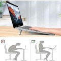 Miniatyrbillede 5 af 5: Foldbar metal laptop-stander passer til de fleste bærbare computere og tastaturer (to