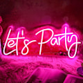 Miniatyrbild 2 av 5: Skräddarsydd LED Neonljusskylt Lets Party Ljusskyltar för En