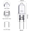 Miniatyrbillede 2 af 5: G4 Halogenpærer, 20 W 12 V Kapselpære, G4 Lavvolt Halogenlampe, Varm Hvid 3000K, Dæmpbar, 10 Styk