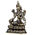 Miniatyrbild 1 av 4: Tara Buddha Staty Figur Buddha Retro Mässing Buddhistisk Statyett för Tempel