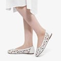Miniatyrbilde 2 av 5: Damesko Utskåret Slip On Syntetisk Blonde Ballett Flats Lmell Gave