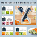 Pikkukuva 3 / 5: Slicer Safe -vihannesleikkuri, kuten TV:ssä nähty, säädettävä vihannesleikkuri, monikäyttöinen ruoka- ja vihannesleikkuri keittiöön (vaaleanharmaa)