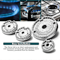Miniatyrbild 4 av 5: Spishatt Set Spislock Uppgraderad, Ugn Gasspis Kronlock, Gaslock Passar Gasspisbrännare
