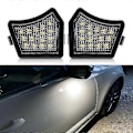 Miniatyrbillede 1 af 5: Bil Frontdør Spejl Pølselys Courtesy Lampe Linse Diamant Til Volvo V70 S60 S80 XC90 V50 C30 C70 V50