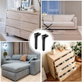 Miniatyrbillede 3 af 3: Sammenklappeligt bordben, Foldeben, Foldbart ben - Højde: 30cm - Design: Sort - Materiale: Jern - til Bord Seng Sofa Campingvogn - Sæt med 2