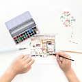 Miniatyrbillede 2 af 4: Tom Jernkasse Akvarel Solid Pigment Underpakke Opbevaringsboks Malingsetui (Jernkasse til 24 Farver Pigment)