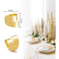Miniatyrbillede 1 af 5: 8 Servietringe Metal Servietholdere Guld Servietringe Servietring