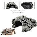 Miniatyrbilde 3 av 5: Reptiland Reptilskjul Resin Hule Stein Hule Skjulested Tu
