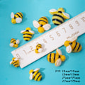 Miniatyrbilde 1 av 5: *50 stk. Tegneserie Bie Resin Tilbehør (27mm) DIY Hodeplagg*