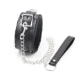 Miniatyrbild 4 av 5: Furry Goth O-Ring Kedja Punk Slav Leash Choker PU Ros Läder C