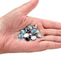 Miniatyrbillede 3 af 5: Fiskeskæl Cabochons (50 stk./8 mm)