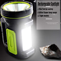 Miniatyrbild 1 av 5: USB Laddningsbar Superstark LED Ficklampa med Sidoljus