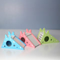 Miniatyrbillede 1 af 6: #3 Hamsterhus Træhytte til Lille Kæledyr Naturlig Levested for Hamster Gerbil Rot Chipmunk 3 Farver Pink Blå Grøn#