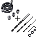 Miniatyrbild 2 av 5: Vertikalt Självcentrerande Dowel Jig Kit, Dowel Borrguide, 2.75\" Aluminiumlegering 3-Håls Borrguide