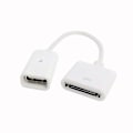 Miniatyrbillede 3 af 4: 10cm Docking 30-polet Hun til USB 2.0 Hun Dataopladning Kort Kabel Dock 30p Sort &