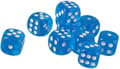 /#/10 16mm D6 Polyhedral Akryl Terning (Himmelblå) til DND Terning RPG MT/#/