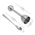 Miniatyrbilde 5 av 5: Egg Cracker Topper Cutter Sett For Myke Kokte Egg Rustfritt Stål