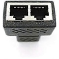 Miniatyrbillede 2 af 4: Ethernet 1 til 2 Splitter Adapter, Netværks Splitter Adapter, LAN Splitter 2 Hun til 2 Hun Porte CAT 5/CAT 6 Ethernet Forlænger Socket Connector 8P