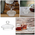 Miniatyrbillede 3 af 4: Glas Tekande Låg Klart Te Potte Låg Transparent Te Kedel Udskiftningslåg Tekande Låg