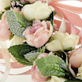 Miniatyrbillede 2 af 5: 2 Styk Hjerteform Kunstig Silke Rose Blomsterkrans Vinduesophæng Dekoration