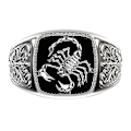 Miniatyrbild 1 av 5: 1/5/10 st Retro Silver Scorpio Mode Kreativ Ring Årsdag Födelsedag Punkstil Lyx Smycken för Män