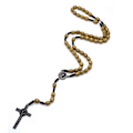 Pikkukuva 2 / 5: Puhelmi Rosary -kaulakoru, Pyhän Benedictuksen mitali ja katolinen risti