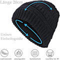 Miniatyrbillede 2 af 5: #Strikket beanie hue til kvinder og piger til vinter med hul til fletning#