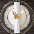 Miniatyrbillede 4 af 5: 50 stk Grønne 3D Butterfly Papir Servietringe, Servietring, Bryllup
