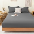 Miniatyrbilde 3 av 5: #Grå børstet sengetrekk 180cmx200cm, 2 stk putevar#