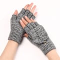 Miniatyrbillede 4 af 5: #Strikkede handsker foldbare vanter foldbare handsker med varme#