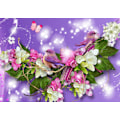 Pikkukuva 1 / 5: #Timanttimaalaussetti 5D DIY, 16x12 tuumaa, Violetit Kukat#