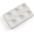 Miniatyrbillede 1 af 3: 6 Brønde Porcelænsplet Reaktionsplade Til Laboratorieeksperiment Kemisk Testning (d-583-a)