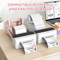Miniatyrbillede 3 af 3: Labelholder Termisk Labelholder til Ruller og Fanfold Labels Forsendelseslabel Stand Desktop Printer DIY Tilbehør Forsyninger til Hjem, Kontor (Pink)