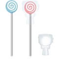Miniatyrbilde 1 av 5: Sett med 2 tunge skrapebørster i form av lollipops for barn