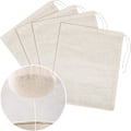 Miniatyrbilde 1 av 4: Stykker Ostekluter Nøttemelk Sil Bomull Muslinposer Mesh Matposer for Yoghurt Kaffe Te Juice Vin (20 x 15CM)