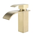 Miniatyrbillede 1 af 5: Moderne Guld Vandfald Håndvask Armatur Badeværelse Mixer Hane med Justering