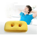 Miniatyrbilde 2 av 5: Termospute for sittebensknuter med to hull for sitteknokler - Sittepute i memory foam for lindring av rumpe, korsrygg og hofter (farge: Blå)