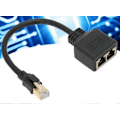 Miniatyrbilde 3 av 3: RJ45 Splitter Adapter, 1 til 2 Port RJ45 Nettverk Ethernet Adapter Splitter, CAT8 Nettverkskabel Splitter Adapter for Hjemmekontor