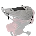 Miniatyrbillede 1 af 6: #Grå Universal Solsejl til Barnevogn Kaleche Solsejl Markise til Bærestol Pram UV 50+ Justerbar Solbeskyttelse Bassinet med Opbevaringspose#