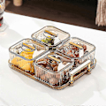Miniatyrbild 2 av 5: Multifunktionell snacksbricka för fester, för frukt, nötter, fackindelad festbricka, uppdelad serveringsskål med lock för godis C