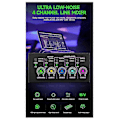 Miniatyrbilde 3 av 5: Mini 4-kanals Ultra Lavt Støy Stereo Mikser for Mikrofon & Gitar - MH400 (EU-Plugg)